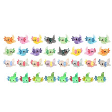 Salamandre Hexagonale Miniature, Petite et Exquise, Phosphorescente, Idéale pour Garnir les Pochettes Surprises.
