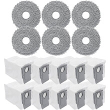 Staubsaugerbeutel und Wischmopp für QV 35A/QV 35S/S8 MaxV Ultra/Saros 10R/Q Revo/Qrevo S5V/Qrevo S Saugroboter