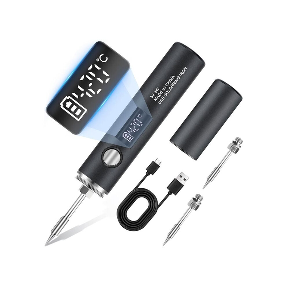 Portable Cordless Soldering Iron Kit, 1400Mah Lcd Digital Adjustable Temperature Thermostatic Soldering For Diy Repair 4711040042801