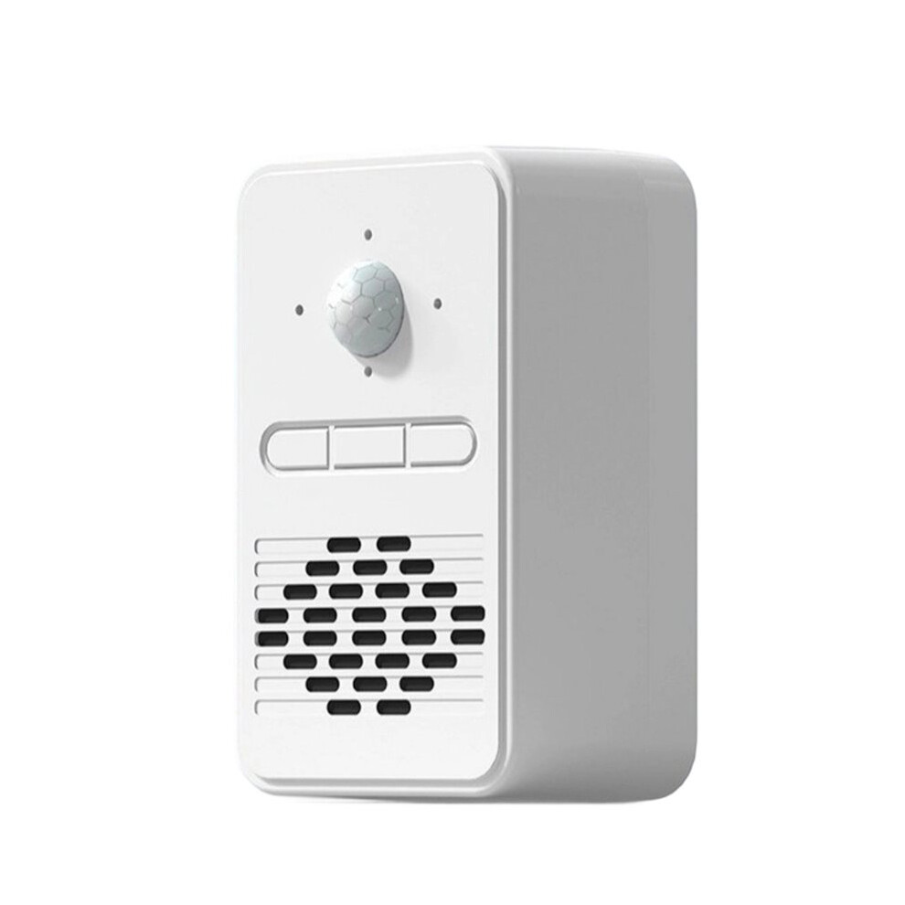 Pir Motion Sensor Wireless Doorbell Anti-Theft Motion Activated Chime Motion Sensor Doorbell Wall Mounted White 6031386937431