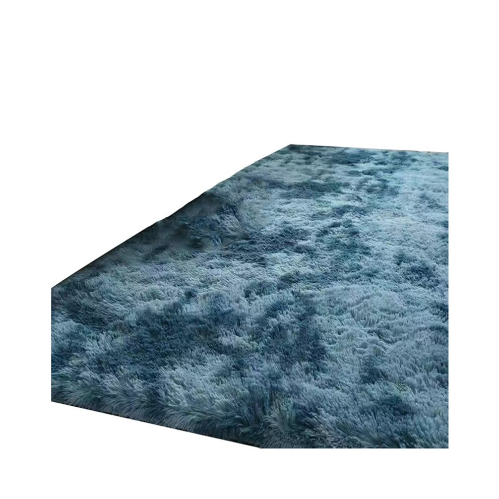 Saudism Tie-Dyed Plush Wool Carpet Plush Living Room Bedroom Bed Blanket Coffee Table Mat Home Decorative Carpet Gradient