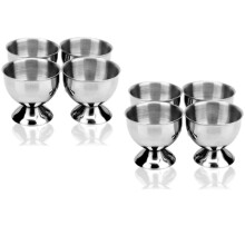 8-Teiliges Eierbecher-Set Aus Edelstahl - Eierbecher, Eierhalter - Küchenhelfer-Set - Runder Eierbecherhalter