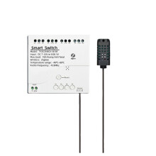 Tuya Zigbee 7-32V 4-Kanal -Schalter Temperatur- und Feuchtigkeitssensor Passives Potentialfreies Kontaktmodul EU-Stecker
