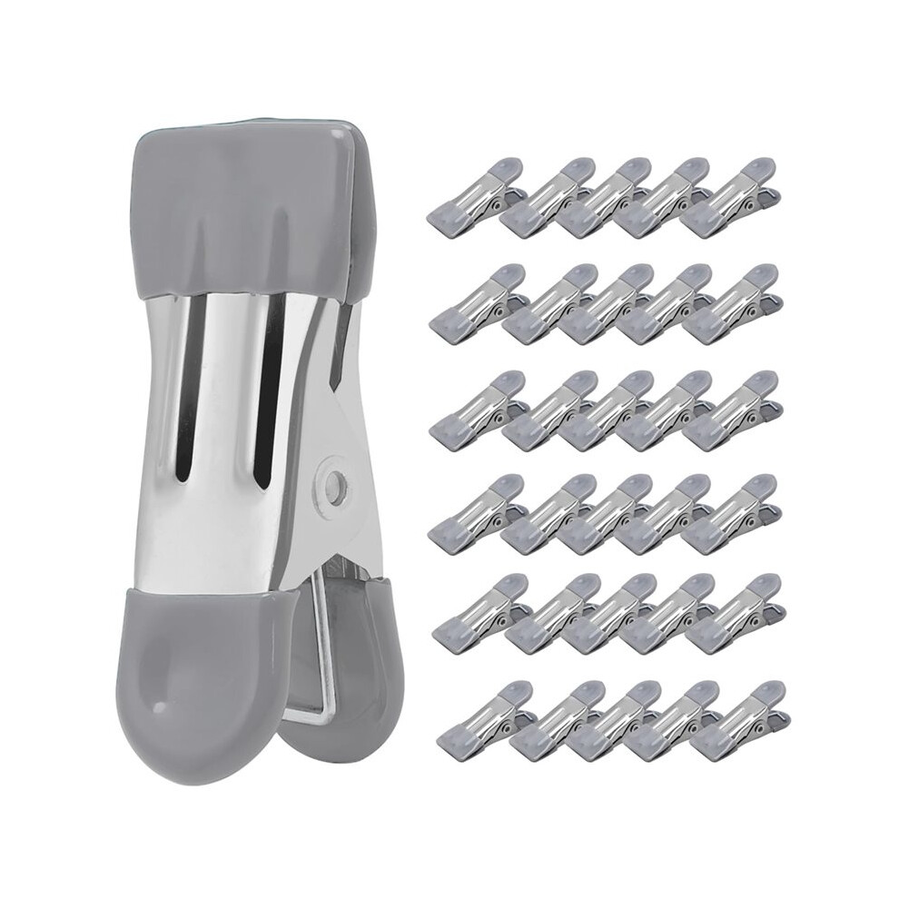 Clothes Pins Heavy Duty 30 Pack - 2.17 Inch Metal Chip Clips, Clothespins For Photo Drying Clothesline Laundry Sock 6032592007949