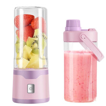 Blender Électrique Portable Multifonctionnel - Rechargeable par USB, Idéal pour les Milkshakes et les Jus - Rose