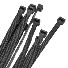 Self-Locking Nylon Tie Black 8x200 Cable Tie Fastening Ring Cable Tie Zip Wraps Strap Nylon Cable Tie Set