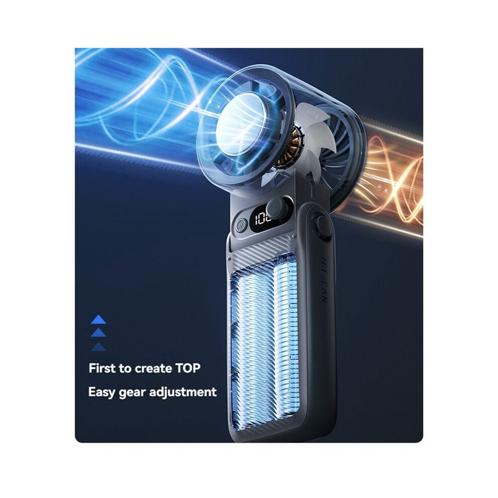 Portable Handheld Cooling Fan Rechargeable 6000Mah Foldable Powerful Winds Turbo Fans 199 Speed For Outdoor A 6032767811616