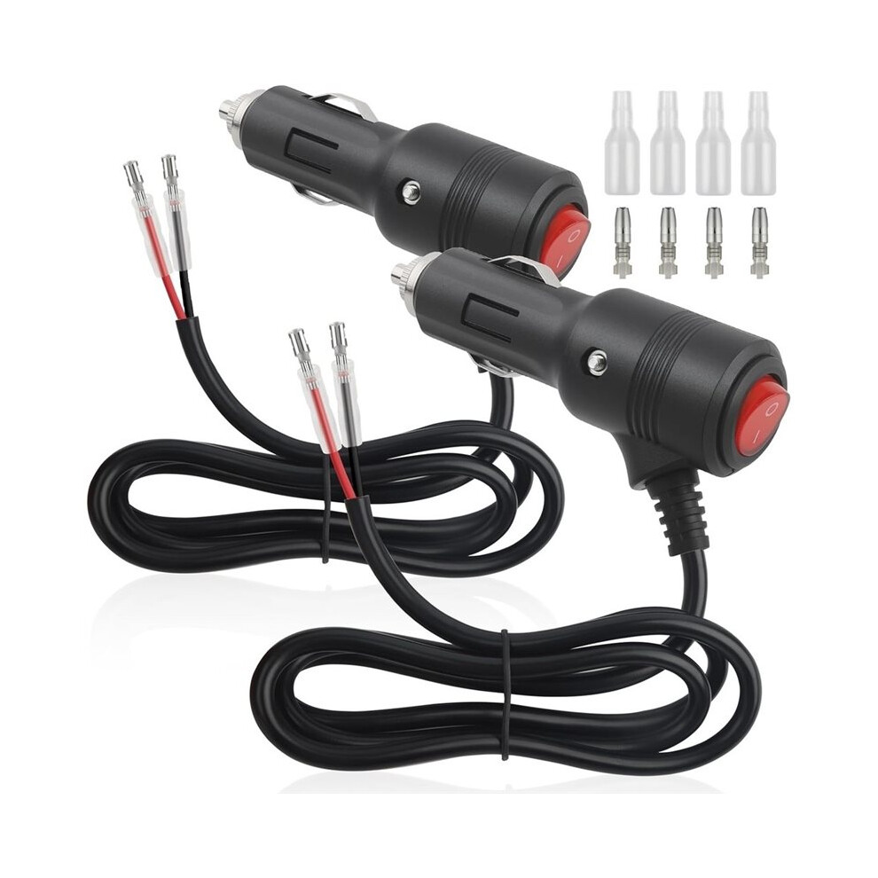 2-Pack 12V/24V Cigarette Lighter Plug With - 16Awg Extension Cable For Car, Rv, Boat, Motorcycle (1M) 4713630016063