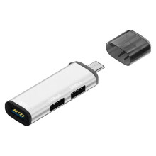 3-Port USB-C Hub, 1 in 3 Out USB-C Expander Adapter Splitter with USBA 3.0 Data Transfer Port