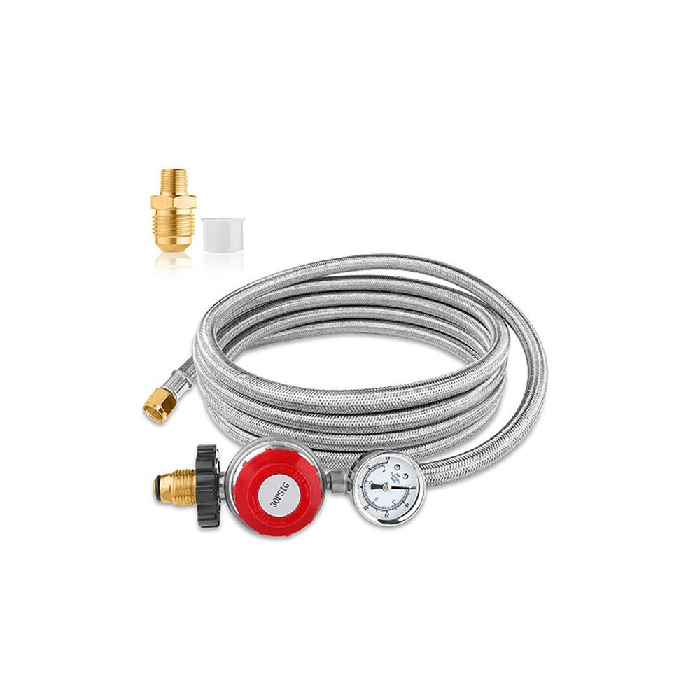 0-30 Psi High Pressure Propane Regulator Propane Regulator Hose Assembly For Smoker Fire Pit Turkey Fryer Burner 12Ft 4712902377512