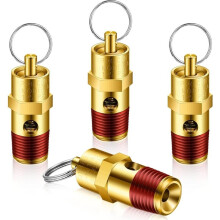 4 Pcs 1/4" Male 125 Psi Npt Pressure Relief Valve Air Compressor Check Brass Safety Valve