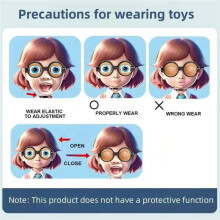 Accessori per Occhiali Divertenti per Adulti e Bambini, Occhio di Rana e Pazzo per Costumi, Feste, Regali, Cosplay