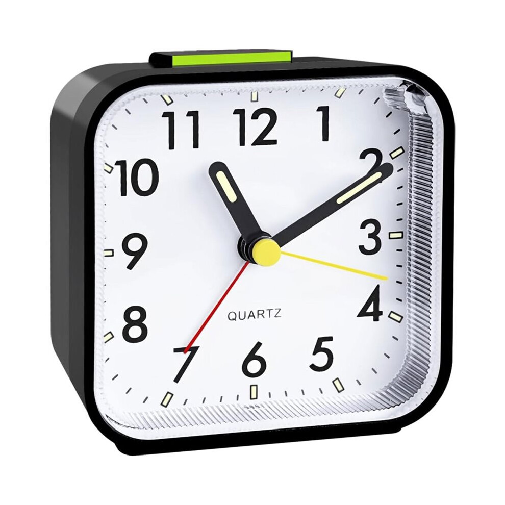 Saudism Small Analog Travel Alarm Clock, Battery Operated Desk Table Shelf Clock For Kids, Quieter Bedside Alarm Clocks