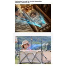 360 Rotatable  Clip  Fan Dual- Fan 4000mAh Portable Fan with Flexible Tripod for Baby Stroller, Car