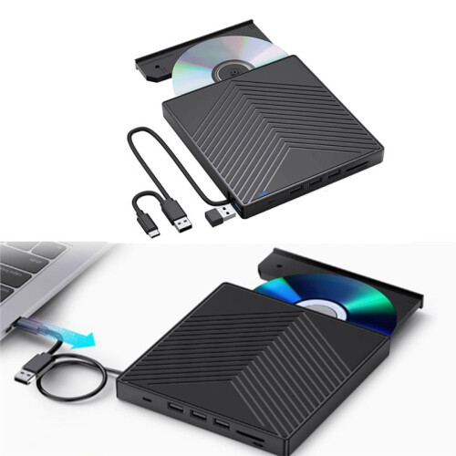 8-in-1 USB 3.0 Type C External CD DVD RW Optical Drive Multi-Function Drive DVD Player Burner Reader for PC Laptop 1