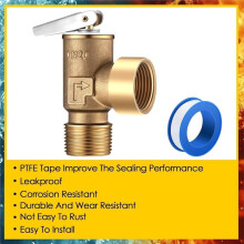 Überdruckventil Aus Messing, Kessel-Überdruckventil mit 3/4-Zoll-NPT-Gewinde, für Warm- und Kaltwassersysteme (30 Psi)