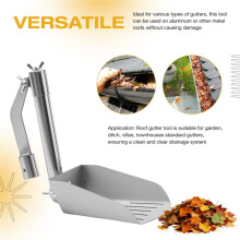 Outils de Nettoyage de Gouttières : Pelle à Gouttières pour Enlever les Feuilles et les Débris Du Toit, Pelle de Jardin