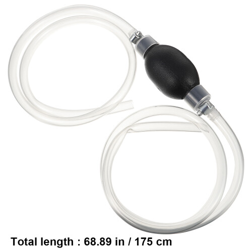 2Pièces Transfert Carburant Manuelle Noire Caoutchouc Portable 1