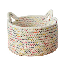 Natural Cotton Rope Basket for Bathroom