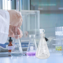 2Pièces Erlenmeyer En Verre Borosilicaté Transparent Pour Laboratoire