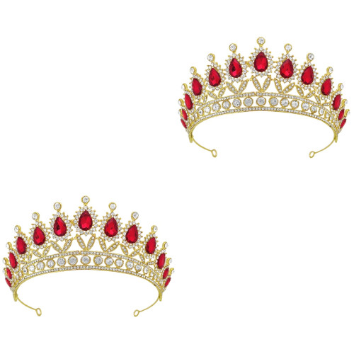 2 Pièces -Tête En Cristal Couronne De Pour 1