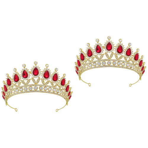 2 Pièces -Tête En Cristal Couronne De Pour 2
