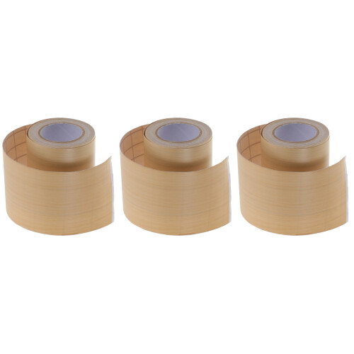 3Rouleaux Cache-Plinthe Adhésif PVC Marron Motif Élégant Décor 2