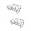 2Pièces Support Barbecue Noir Durable Pour Extérieure 6