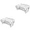 2Pièces Support Barbecue Noir Durable Pour Extérieure 2