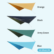 Fly Tent Sail Canopy 10.5x8.2 ft Schwarz/Blau/Orange