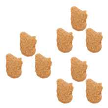 9Pièces Modèles Poulet Pané PVC Marron Décor Cuisine Maison Réaliste