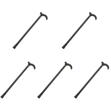 5Pièces Cannes Pour Hommes Stables Antidérapantes Aluminium Noir