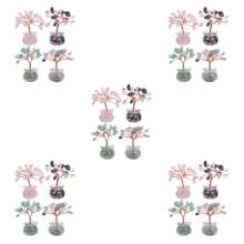 20Pièces Figurines Cristal Verre Arbre De Richesse Pour Bureau Assorti