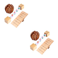 6Pièces En Bois Pour Hamster Petit Animal Marron Jeux À Mâcher