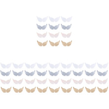 48Pièces Patchs Ailes Thermocollants Colorés Pour Déco Vêtements DIY