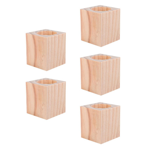 5Pièces Supports En Bois Naturel Pour Pieds De Table