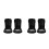 4Pièces Porte-Brosses À Rasage Plastique Noir Support Outils 1