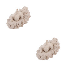 2Pièces Figurines Résine Bébé Déco Religieuse