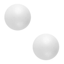 2Pièces Boules En Mousse Blanches Unies Pour DIY Décoration