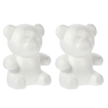 4Pièces Moulages Ours Blancs En Mousse Pour Décoration DIY