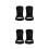 4Pièces Porte-Brosses À Rasage Plastique Noir Support Outils 6