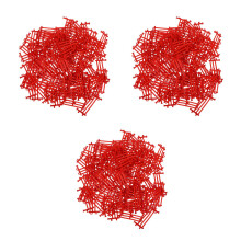 300Pièces Clôture Miniature En Plastique Marron Pour Jardin De