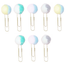 1Ensemble Clips Métal Colorés Avec Pompon Pour Usage