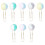 1Ensemble Clips Métal Colorés Avec Pompon Pour Usage 1