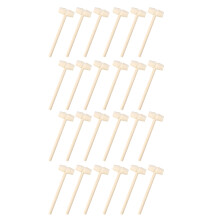 30Pièces Marteaux En Bois Mini Mallets Jouets Éducatifs Marron Clair
