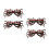 4Pièces Lunettes Halloween Marron Créatives Décor 1