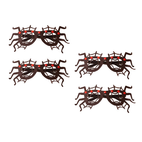 4Pièces Lunettes Halloween Marron Créatives Décor