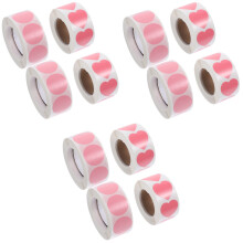 12Rouleaux Étiquettes Rondes Roses Pour Maison École