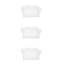 3Pièces T-Shirts Blancs En Tissu Pour Ours En Peluche DIY