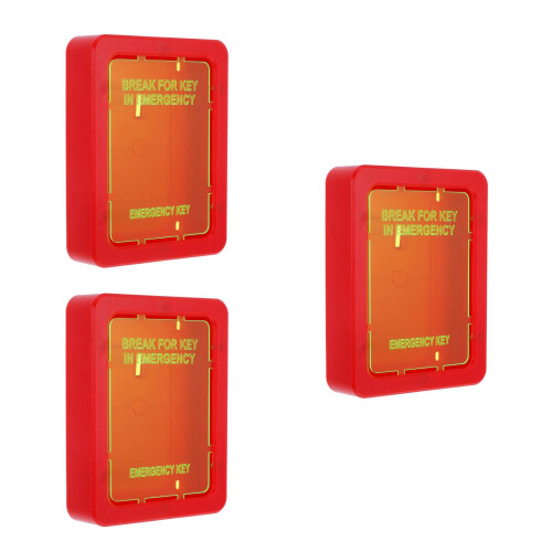 3Pièces Coffret Sécurisé Rouge Murale Plastique Pour Clés Urgence